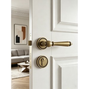 Solid Forged Brass Traditional <strong>Internal</strong> <strong>Door</strong> <strong>Handle</strong> Lever <strong>Lock</strong> Set <strong>with</strong> Keyed Entry mortise for Bedroom and Study <strong>Door</strong> - Product Image 3