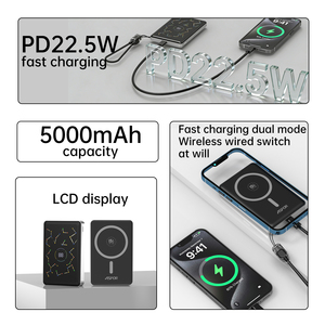 <span class=keywords><strong>แบ</strong></span><span class=keywords><strong>ต</strong></span>เตอรี่สำรอง aspor S227บางเฉียบ5000มิลลิแอมป์พร้อมสายชาร์จ60วั<span class=keywords><strong>ต</strong></span><span class=keywords><strong>ต</strong></span>์ในตัว & การชาร์จไร้สาย<span class=keywords><strong>แบ</strong></span>บแม่เหล็ก15วั<span class=keywords><strong>ต</strong></span><span class=keywords><strong>ต</strong></span>์แบตเตอรี่โซลิดสเตท - Product Image 5