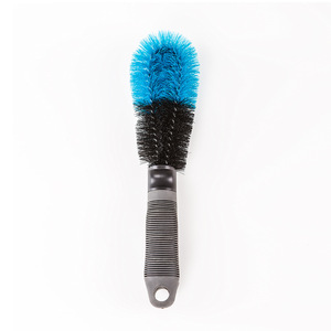 Brosse à roues de voiture, poils en nylon, manche noir, pour le nettoyage des pneus, outil de detailing automobile - Product Image 1