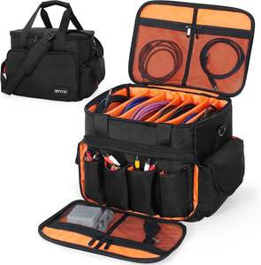 Échantillon gratuit Nouveau design Accessoires de câbles électroniques personnalisés Étui Organisateur de gadgets Sac Organisateur de voyage en cuir végétalien pour la technologie - Product Image 2