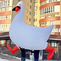 Modèle géant gonflable de canard ou d'oie blanc pour extérieur, sculpture d'animal de ferme avec logo personnalisé pour festival/publicité, décoration événementielle ou aquatique