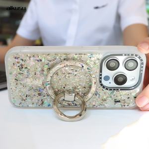 Funda Protectora para Teléfono con Purpurina Elegante y Resistente a Golpes, Funda Magnética Transparente Mate de TPU para iPhone 16 15 14 13 Pro Max - Product Image 5