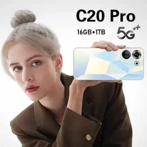 Smartphone avec caméra frontale C20PRO 50MP 12 + 512 16 + 1T Téléphones mobiles débloqués Dual SIM