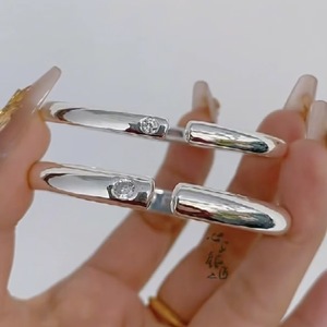 กำไลข้อมือเงินแท้ประดับเพชร 999.9 บริสุทธิ์ 45 กรัม เครื่องประดับชั้นดี - Product Image 2