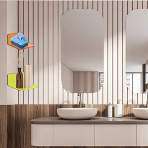 Lot de 4 petites étagères murales, étagères murales en acrylique de 4 ''pour le rangement et la décoration, petite étagère flottante pour le mur. - Product Image 5