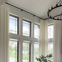 Cortinas Opacas de Lujo para Sala de Estar, Estilo de Piso a Techo, con Cenefas