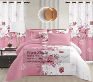 Ensemble de literie floral de luxe Collection de draps de lit King Size 8 pièces avec <span class=keywords><strong>drap</strong></span> et <span class=keywords><strong>drap</strong></span> housse pour la conception moderne de la chambre principale - Product Image 5
