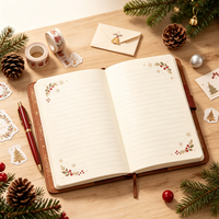 Carnet à spirales personnalisé avec logo imprimé numérique, couverture rigide, couleurs personnalisées, papier artistique - Cadeau de Noël 2026