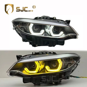 Faros Delanteros LED SJC Auto para <span class=keywords><strong>BMW</strong></span> <span class=keywords><strong>Serie</strong></span> 2 F22 2014-2021, Luces Traseras Amarillas y Blancas, Interruptor DRL, Luces de Circulación Diurna de Doble Color - Product Image 1