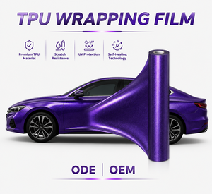 Film TPU à changement de couleur Violet Fée, protection anti-rayures pour carrosserie de voiture, idéal pour les ateliers de tuning, vente en gros, rouleau sur mesure - Product Image 1