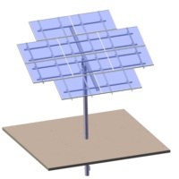 5kw 10kw structures solaires unipolaires support de poteau de panneau solaire pour l'installation au sol petit panneau système d'alimentation solaire domestique