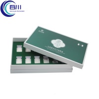 Caja de Regalo Creativa Vintage con Tapa Verde, Caja Rígida con Logotipo Personalizado para Frascos, Botellas, Perfumes, Productos de Cuidado de la Piel y Cosméticos