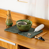 Kit de thé matcha premium 8 pièces Fouet à matcha électrique Ensemble de bol à matcha en céramique de qualité cérémonielle