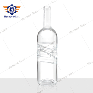 Custom LOGO <strong>Label</strong> 750 ml 75 Cl Frosted Blue V-shaped Wine Glass Bottle Fancy Empty Thin High Glass <strong>Vodka</strong> Bottles - Product Image 1