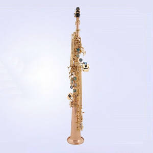 Saxophone soprano en cuivre phosphore professionnel, vernis de cuisson, laque dorée, Bb, instrument en cuivre à vendre en provenance de Chine - Product Image 1