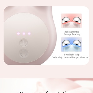 Lifting facial portable à micro-courant avec massage par vibration pour traitement de lifting du visage, disponible en rose et bleu - Product Image 5