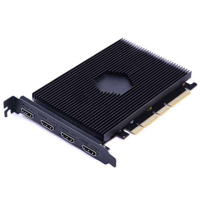 PCIE 2.0 Compatible Audio Video Capture Card 4K for 2-Channel HD Video Live Streaming Xbox PS4