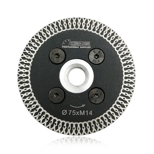 Lame de scie à gravure diamantée 3in/75mm avec bride M14 Disque de coupe Mini lame de sculpture Béton Granit Grès - Product Image 1