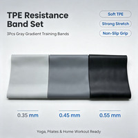 Material TPE suave con gradiente gris de 3 niveles, resistente. Ideal para gimnasio en casa, yoga, pilates y entrenamiento de rehabilitación física.