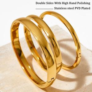 Bracelets tendance anti-ternissement, plaqués or, étanches, en acier inoxydable 18K, bijoux de mode pour femmes - Product Image 6