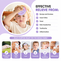 Compresse froide en gel OEM pour enfants, avec housse en tissu doux, pour le soulagement des maux de dents, des blessures et des gonflements, premiers secours