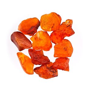 Piedra Preciosa Natural de Cornalina en Bruto, Ágata Natural de 10-15 mm para Joyería, 10 Piezas, Piedras Curativas Irregulares de Color Naranja - Product Image 1