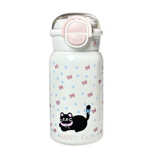 Cartoon Insulated Water <b>Bottle</b> With Straw For Kids School Use 500Ml Portable Thermos Cup - Product Image 5