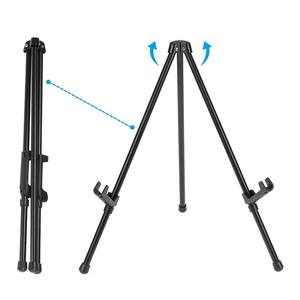 LISI 14in Petit trépied portable en aluminium noir Support de chevalet pour enseignes Poster Art Painting Fabriqué en métal durable - Product Image 6