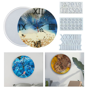 Grands Moules Ronds en Silicone pour Horloge avec Chiffres Romains, Décoration Murale DIY, Outils <span class=keywords><strong>à</strong></span> Gâteaux, Cadeau - Product Image 3