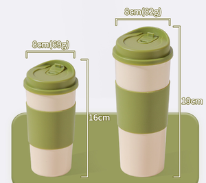 Vaso de Café Portátil de Plástico Reutilizable, Taza de Viaje a Prueba de Fugas, Libre de BPA, de PP con Funda de Silicona para Usar en el Auto, Oficina o al Aire Libre - Product Image 6
