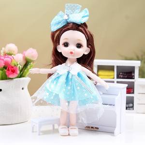 Exquis 17cm robe princesse poupée jouet éducatif et doux dessin animé avec vêtements fille jouet ensemble - Product Image 4