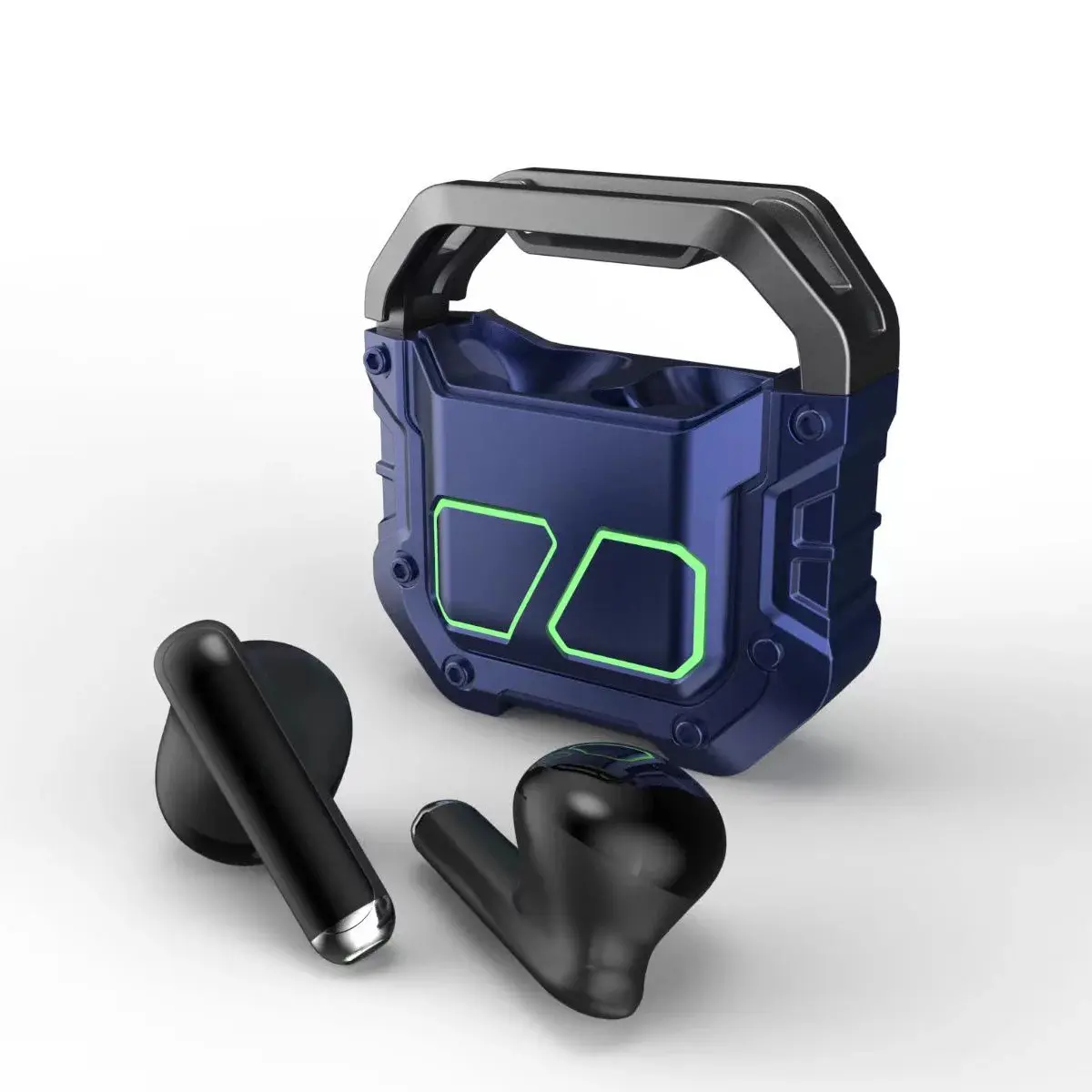 New Mechanical Tech Sense With Charging Case Handsfree 5.2 Wireless Bluetooth TWS Breathing Light High Endurance Gaming Headset