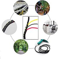 Enrouleur de câble spiralé en PE 25 mm, protections de câbles personnalisables pour l'organisation des fils électriques de télévision et d'ordinateur