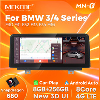 Estéreo para Auto MEKEDE Snapdragon 680 ID8 con CarPlay y Android Auto para BMW Serie 3 y 4 2013-2017 F30 F31 F34 F35 NBT EVO 2018-2019