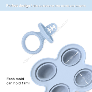 Sucettes pour bébé en gros, bâtonnets d'alimentation glacés, 7 moules à sucettes en silicone flexibles sans BPA avec couvercle amovible, bacs de congélation - Product Image 3