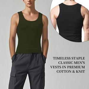 2025 maillot de corps hommes été Europe et États-Unis tendance Cross-Bar Sports et loisirs bas sans manches maillot de corps - Product Image 3