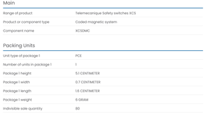 Câble de commutation de sécurité à code magnétique XCSDMC59010L003 1NO+1NC IP67 Capteur d'interverrouillage de porte sans contact - Product Image 2