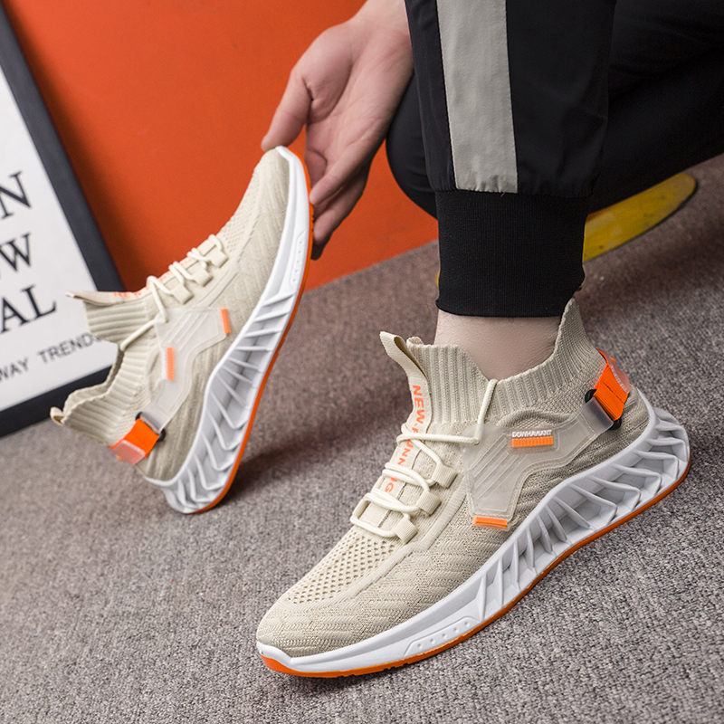 Кроссовки мужские сетчатые без шнуровки, Повседневная дышащая Спортивная обувь для бега, лето