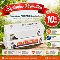 Cathéter Urinaire Stérile pour Chat, Diverses Tailles, Fourniture en Gros pour Cliniques Vétérinaires, Exportation Médicale