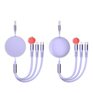 Chất lượng cao có thể thu vào Loại C Micro USB thực 1.2m 120W PD siêu nhanh sạc cáp dữ liệu 3 trong 1 cho Iphone Samsung - Product Image 4