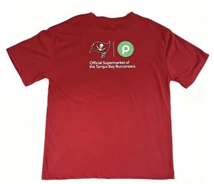 Premium Cotton Breathable Red Tampa Bay Buccaneers Print Short Sleeve Crew Neck <strong>T</strong>-<strong>shirt</strong> for Men <strong>NFL</strong> Game Day Casual Wear - Product Image 4
