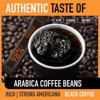 Poudre de café noir amer concentré à 98 %, extrait de grains d'Arabica du Yunnan, soluble en 3 secondes, sans sucre, sans gras, qualité cérémonie