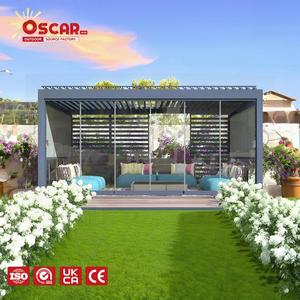 Système de toit de <span class=keywords><strong>pergola</strong></span> motorisé sur mesure avec rideau pare-vent <span class=keywords><strong>pour</strong></span> jardin, patio et <span class=keywords><strong>pergola</strong></span> de cour - Product Image 1