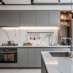 Juego de Muebles de Cocina Modulares Modernos de Lujo 2025, Diseño Lacado, MDF/Tablero de Partículas/Contrachapado, Ecológico e Impermeable para Uso en Hoteles - Product Image 5