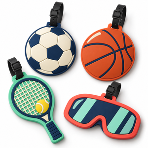Etichetta per Bagagli in PVC Personalizzata per Sport, Calcio, Basket, Tennis, Sci, Identificatore per Valigie per Eventi di Squadra, Vendita all'Ingrosso - Product Image 1