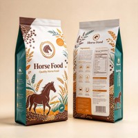 Sac d'emballage pour aliments pour animaux, imprimé sur mesure, à fond plat, laminé MOPP, 20 kg, 25 kg, résistant à la poussière et à l'humidité