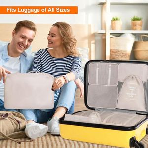 Échantillon Gratuit : Lot de 8 Cubes de Rangement pour Bagages de Voyage avec Sac à Linge, Sac de Compression pour Chaussures, et Organiseurs de Vêtements - Product Image 3