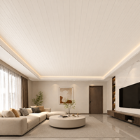 Panneaux de plafond en PVC moderne, blancs, stratifiés, pour la décoration intérieure des plafonds de la maison, du salon et de la chambre.
