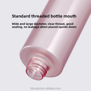 Lujo 250ml Flat Pink Pump Skincare Packaging Clear <span class=keywords><strong>Body</strong></span> <span class=keywords><strong>Oil</strong></span> and Lotion Bottle para crema facial MOQ 100PCs - Product Image 3