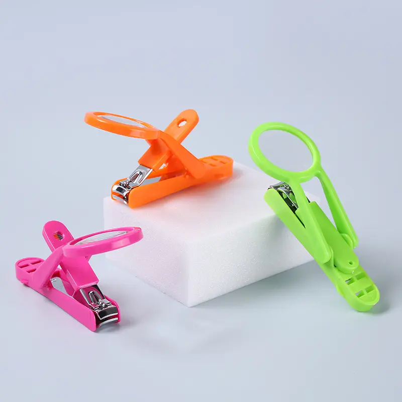 Wholesale OEM Nail Tools Custom Logo Stainless Steel Finger Toe Nail Cutter Nail Clipper With Catcher And Magnifier